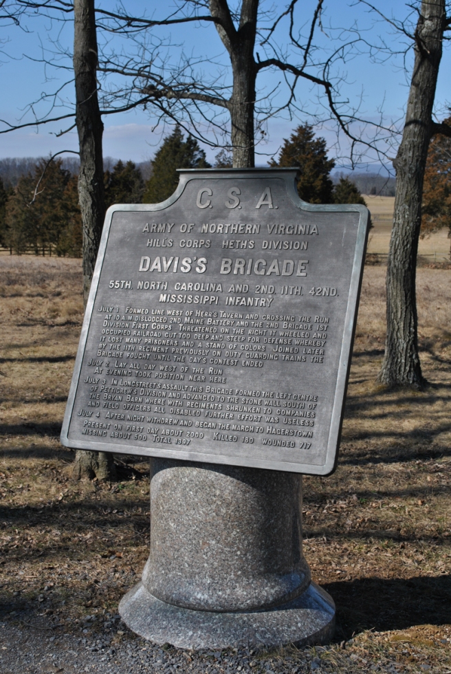 Davis Brigade Monument. Gettysburg February 2012